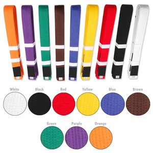Cinturones de Jiu Jitsu con Logotipo Personalizado, 100% Algodón, Spandex/Poliéster, Transpirables, Duraderos, Unisex, para Artes Marciales, BJJ, Judo, Karate, Cinturones Negros - Product Image 2