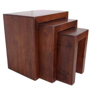 Ensemble de tables gigognes rectangulaires en bois durables et modernes, écologiques, faites à la main, finition polie de qualité supérieure |   Anniversaire |   Meilleur prix d'usine - Product Image 1