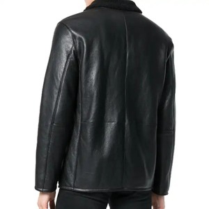 Men's Genuine Leather <b>Jackets</b> Zipper Fashion Out Wear Stand Collar Men's Leather <b>Jackets</b> - Product Image 3