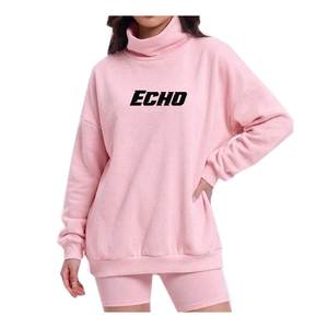 Service OEM ODM – Nouvelle collection : Sweat-shirt molletonné en coton et polyester respirant, coupe droite, col montant, style streetwear épais et décontracté pour l'hiver - Product Image 3