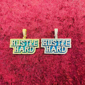 Collar de Moissanita Hustle Hard con Incrustaciones de Diamantes, Estilo Hip Hop, Lujoso y Moderno, Joyería Urbana para Hombre - Product Image 2