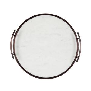 ถาดเหล็กดีไซน์สวยมาใหม่ถาดโลหะทรงกลมพร้อมที่จับโลหะ - Product Image 4