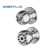 Cerradura de Bola Redonda Inteligente con Contraseña de Acero Inoxidable Keyplus, Sin Manija, para Puerta de Seguridad de Oficina o Habitación