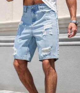 Shorts en jean pour hommes, style vintage, taille mi-haute, fermeture éclair, coupe ample, décontractés, en tissu de coton doux et respirant, vente en gros, commandes en gros, pas cher - Product Image 1