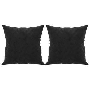Canapé 2 places en velours noir 100% polyester avec textilène métallique pour salon - Product Image 5