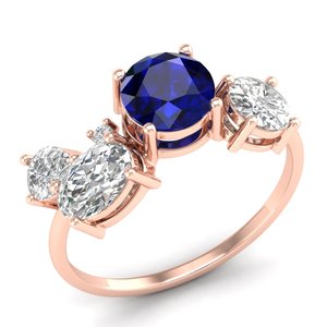 Anillos de Lujo REYES de Plata de Ley 925 con Certificado GRA, Joyería Fina de Moissanita, Corte Redondo, 2.6 Quilates, Gema de Zafiro Azul - Product Image 5