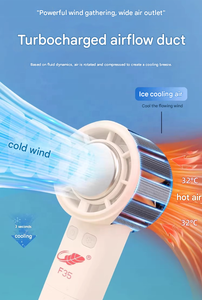 GONGTIAN F35 Bladeless Rechargeable Battery Operated Outdoor Plastic <b>Handheld</b> <b>Fan</b> with Instant Cooling - Product Image 4