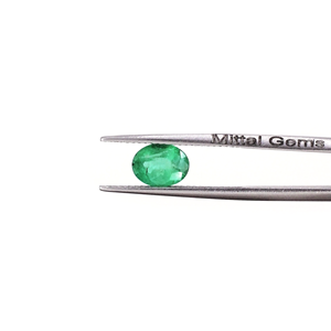Émeraudes zambiennes naturelles, ovales calibrées 5x7mm, pierres précieuses facettées naturelles, prêtes à l'emploi pour la création de bijoux. - Product Image 2