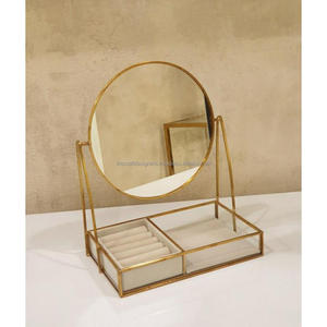 Organizador de joyas, caja de cristal elegante de Metal, soporte cosmético, diseño multifunción, caja de cristal decorativa, soporte para joyas, costo al por mayor - Product Image 6