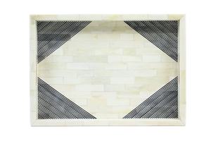 Encantadora bandeja de servicio de esmalte de madera de resina de hueso hecha a mano con diseños intrincados y pulido a mano para un uso decorativo único - Product Image 4