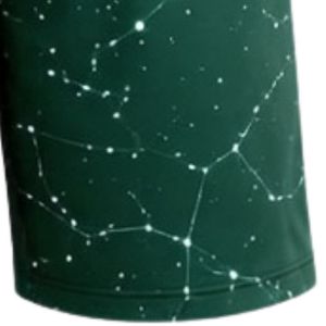 Emerald Green White Speckled Print Sports <b>Shorts</b> with <b>Elastic</b> <b>Waistband</b> Lightweight Breathable Athletic Gym Training - Product Image 3