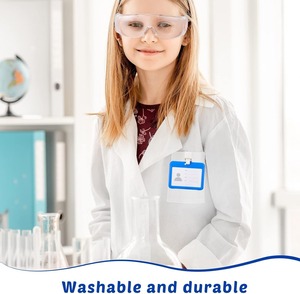 Blouses de laboratoire blanches en gros pour enfants, uniformes de jeu de rôle de docteur pour élèves de maternelle et de primaire, costumes d'expériences scientifiques - Product Image 5