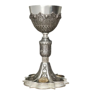 Stylish Chalice Silver Gold Brass Color Also Customized With Etching Design Chalice is handmade high-quality brass church - Product Image 6