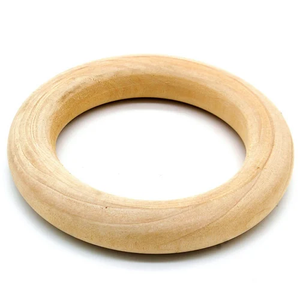 Anneau de serviette en bois naturel massif, support de décoration de table, accessoire de cuisine rustique pour salle à manger, vente en gros en vrac, direct usine - Product Image 2
