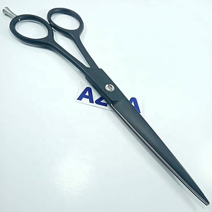Vente en gros Ciseaux de barbier enduits de noir avec bords tranchants Poignée ergonomique pour la coupe de cheveux en salon et à la maison - Product Image 4