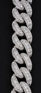 925 Sterling Silver Moissanite Hip Hop Cuban Link Strand <b>Chain</b> Necklace <b>Iced</b> <b>Out</b> Jewelry for Men Women Party Gift - Product Image 3