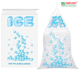 ถุงใส่น้ำแข็งใสแบบมีเชือกผูกทำจาก PP/PE พิมพ์ลายได้ตามต้องการ - Product Image 4