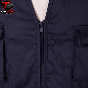 Gilet utilitaire noir pour homme, col en V, fermeture éclair intégrale, plusieurs poches zippées, pour la chasse, la pêche, la photographie, les voyages, respirant et léger - Product Image 5