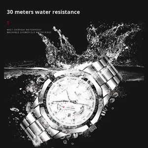 Reloj de pulsera cronógrafo automático de una pieza para hombre, con tourbillon hueco, calendario de negocios, resistente al agua, luminoso y con puntero grande. - Product Image 2