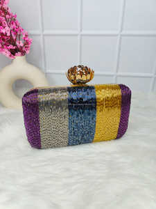 LUXURY CRAFTS Sac de soirée brodé pour femmes Mariage et fête Pochette Porte-monnaie Bridal Look à prix raisonnable - Product Image 6