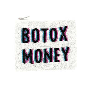 Bolsa de Cosméticos de Moda, Hecha a Mano, Multicolor, con Cuentas de Botox, Ecológica, Portátil, Duradera, con Cierre, Personalizable con Eslogan Divertido - Product Image 1