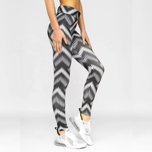 Leggings Deportivos para Mujer, Cintura Media, Tejido Ligero, Sin Costuras, Spandex/Nailon, Impresión por Sublimación, con Logotipo Personalizado, Gran Venta - Product Image 6