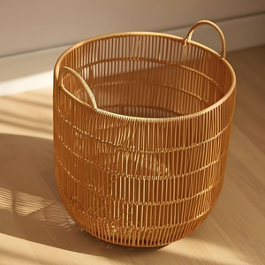 Panier de rangement tressé MIXWARES, panier à linge sale en rotin fait main, panier de rangement pour jouets et articles divers - Product Image 1