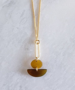 Collier pendentif en corne de buffle de style vintage personnalisé de haute qualité, boucles d'oreilles faites à la main en résine, bois, métal et os, Thanksgiving F S - Product Image 2