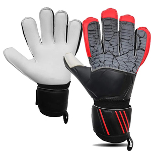 Gants de gardien de but en cuir de qualité professionnelle, protection complète des doigts et du pouce, paume plate pour hommes, gants de football personnalisés, neufs - Product Image 1