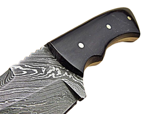 BA ENTERPRISES OEM/ODM Cuchillo de Caza Personalizable Hecho a Mano de Acero de Damasco de Alta Calidad con Hoja de Punta Caída de 8 Pulgadas de Longitud Total, Negro - Product Image 4