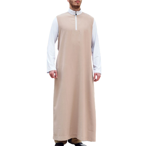 Túnica Thobe Elegante de la Mejor Calidad y Nuevo Diseño para Eid, Túnica Islámica Marroquí del Medio Oriente, Túnica Bordada Transpirable para Hombre - Product Image 6