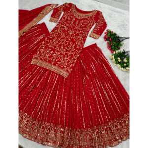 Mujer Hermosa Party Wear Top Lehenga con Fancy Dupatta Set - Product Image 5