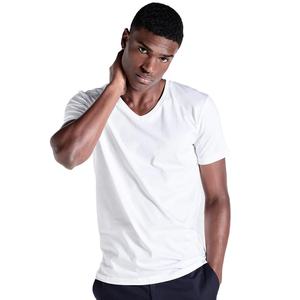 Pima เสื้อยืดคอวีคอตตอนคอวีสำหรับผู้ชายเสื้อยืดคลาสสิกผ้าฝ้าย Pima - Product Image 1