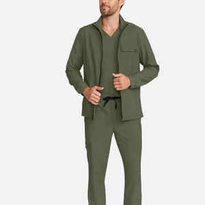 Meilleures tenues d'hôpital ajustées : Blouse médicale à manches longues pour infirmiers et uniformes médicaux pour hommes - Product Image 4