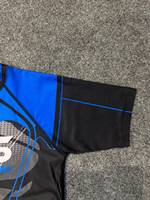 Rashguard BJJ MMA pour hommes, manches courtes, compression, UPF50+, imperméable, écologique, 220g, spandex, anti-déchirure, No-Gi Grappling, adultes