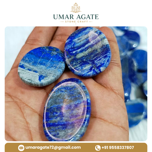 Pierre de méditation en lapis-lazuli naturel poli, pierre de poche, cristal, gemme, cadeau de méditation - Product Image 4