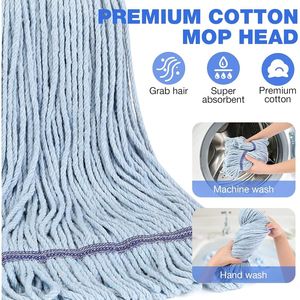 Manico per Mop a Filo da 59 Pollici per Pulizia Industriale e Commerciale, Mop Umido per Casa, Garage, Ufficio o Officina - Product Image 4