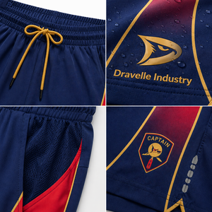 Custom Men's Premium Sporty Solid Pickleball Shorts-4-Way Stretch Moisture-Wicking Navy <b>Blue</b> Athletic Training Teamwear - Product Image 5