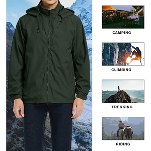 OEM <b>Lightweight</b> Waterproof Windbreaker <b>Jacket</b> for <b>Men</b> | Custom <b>Rain</b> <b>Jacket</b> with Stand Collar and Hooded Design <b>Men's</b> <b>Jackets</b> - Product Image 5