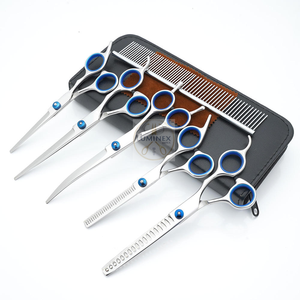 Premium Pet Grooming <b>Scissors</b> Set – Made from High-Quality Stainless Steel, Professional <b>Dog</b> & Cat Hair Cutting Kit with Case - Product Image 5