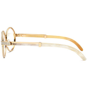 Elegant <b>Rimless</b> <b>Rectangle</b> Frame Fashion <b>Sunglasses</b> Moissanite Rhinestone Detail Unisex Adult Lightweight UV Protection - Product Image 3