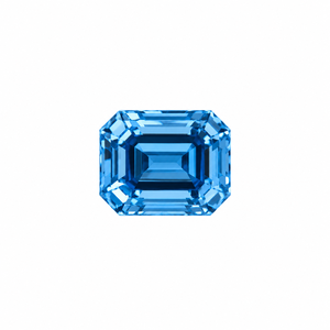 Saphir bleu taille émeraude tendance, pierre précieuse synthétique de laboratoire de 2 carats, provenant directement du fabricant - Product Image 1