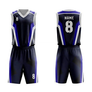 Ensembles d'uniformes de basket-ball personnalisés avec logo et nom d'équipe, col en V, manches longues, taille élastique - Product Image 1