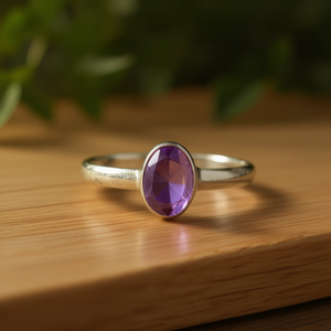 1.6 Grams Amethyst <b>Crystal</b> <b>Ring</b> - Product Image 3