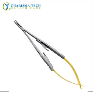 Porte-aiguilles droit CHARISMA-TECH en acier inoxydable chirurgical et carbure de tungstène pour la chirurgie générale - Product Image 3