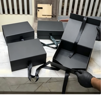 Boîte cadeau pliable magnétique en carton rigide avec laminage mat pour cigares, etc.