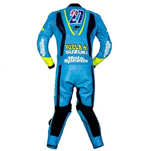 Combinaison de course Rizla Zuzuki MotoCP 1 pièce en cuir de vachette/crocodile pour moto, combinaison de piste/équitation MotoCp, tenue pour motard de niveau - Product Image 2