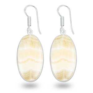 Boucles d'oreilles pendantes en argent plaqué avec pierre précieuse aragonite jaune, faites à la main, bijoux de fête, meilleur prix, cadeau idéal pour elle - Product Image 3