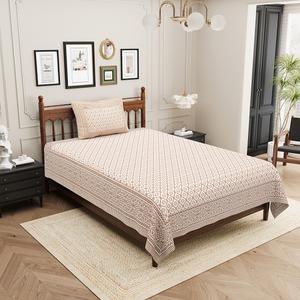 ผ้าปูที่นอนแบบเรียบลายพืชสีชมพู ปรับแต่งได้ พร้อมปลอกหมอน 1 ใบ ผ้าฝ้าย 300 เส้นด้าย เป็นมิตรกับสิ่งแวดล้อม ใช้ได้ทุกฤดู สำหรับเครื่องนอนที่บ้าน - Product Image 2