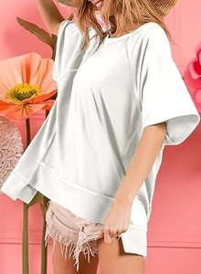 High Quality <b>Plain</b> Cotton T Shirt For Women - Product Image 4